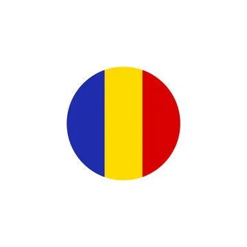 Romania flag icon vector Stock Illustration