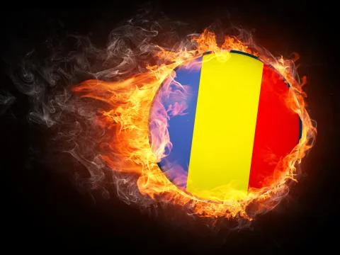 Romania Flag Stock Illustration