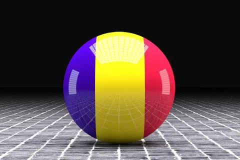 Romania flag Stock Illustration