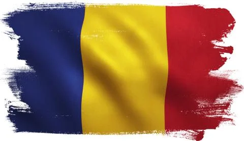 Romania Flag Stock Illustration