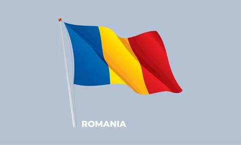 Romania flag Illustrazione stock