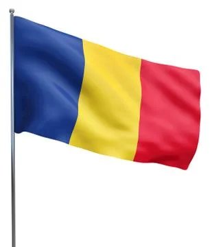 Romania Flag Image Stock Illustration