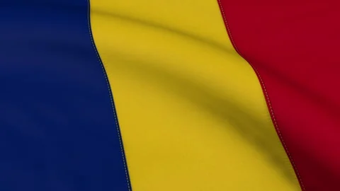 Romania Flag Loop Stock Footage 241259121
