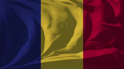 Romania Flag Loop Stock Footage 295735507