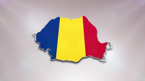 Romania Flag on Map Stock Footage 277947433