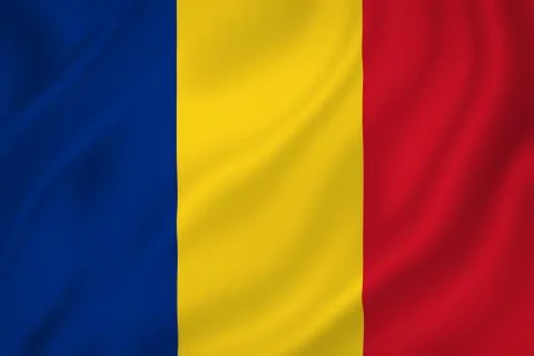 Romania flag Stock Photos