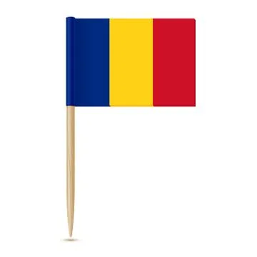 Romania flag toothpick Stock Illustration