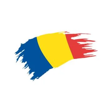 Romania flag, vector illustration Stock Illustration