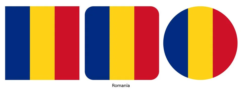 Romania flag, vector illustration Stock Illustration