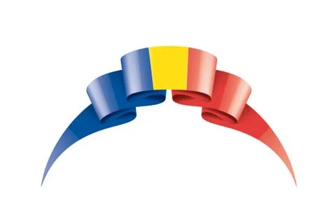 Romania flag, vector illustration on a white background 스톡 일러스트