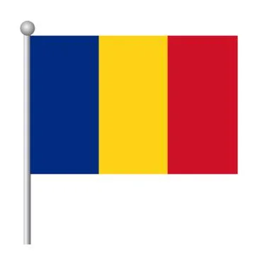 Romania flag vector template background realistic copy Stock-Illustration