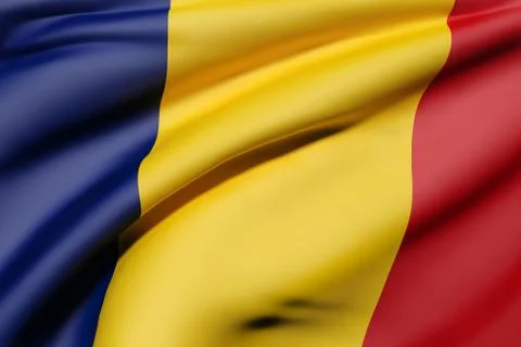 Romania flag waving Stock Illustration