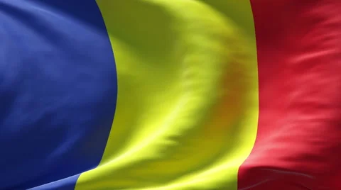 Romania flag waving seamless loop  4K Video stock 49058169