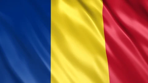 Romania Flags V1 Stock Footage 123891406