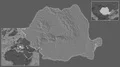 Romania framed and extracted. Bilevel 4k or 4k+ Resolution