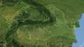 Romania, glide over the map, outlined 4k or 4k+ Resolution
