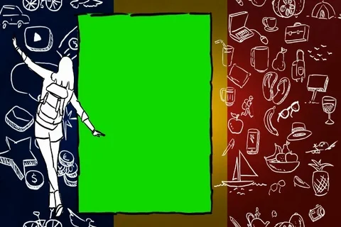 Romania - Hand-drawn - Flag Loop - Illustration - SD Video stock 90633265