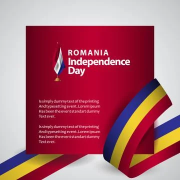 Romania Independence Day Vector Template Design Illustration Illustrazione stock