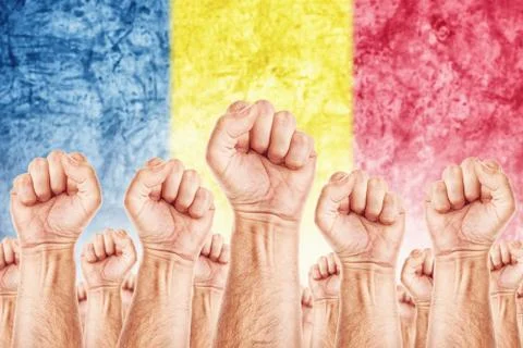 Romania labour movement, workers union strike Stock Illustration