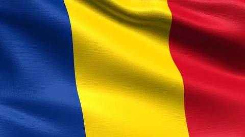 Romania Looping Flag 4K Stock Footage 107884520