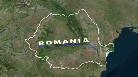 Romania Map Animation Stock Footage 273876694