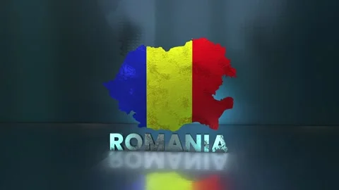 Romania Map Stock Footage 283073864