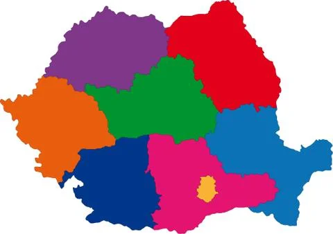 Romania map Stock Illustration