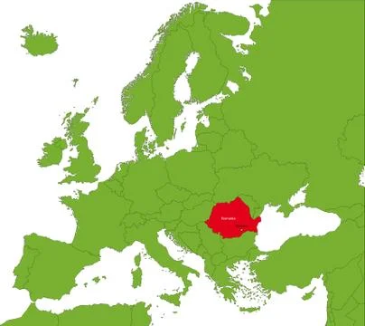 Romania map Stock Illustration