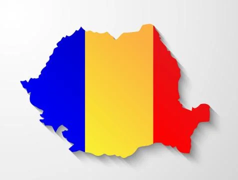 Romania  map Stock Illustration