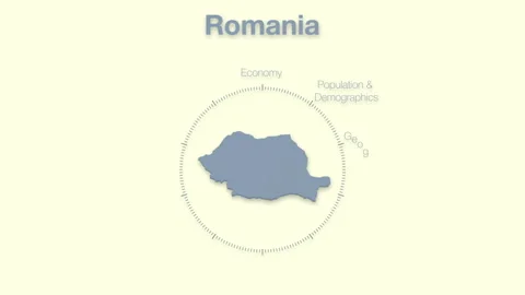 Romania MAP revealingmotion graphics data elements Stock Footage 339877756