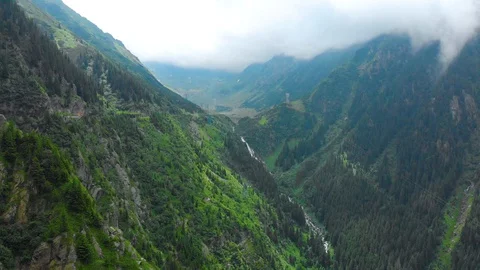 Romania. Mountain route Transfagarash. Drone. Aerial view Stock Footage 128627403