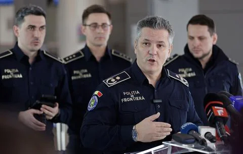 Romania operationalises the EES border control system at Henri Coanda Internatio Stock Photos