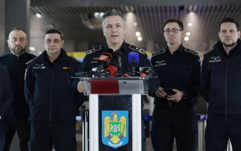 Romania operationalises the EES border control system at Henri Coanda Internatio Stock Photos