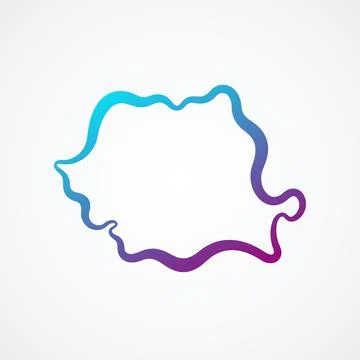 Romania - Outline Map Illustrazione stock