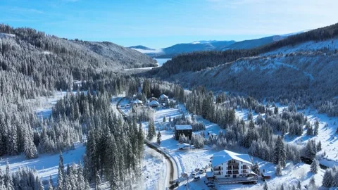 Romania panorama shot from drone Stock Footage 293475627