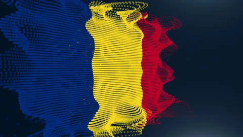 Romania Particle Flag Stock-Footage 172273469