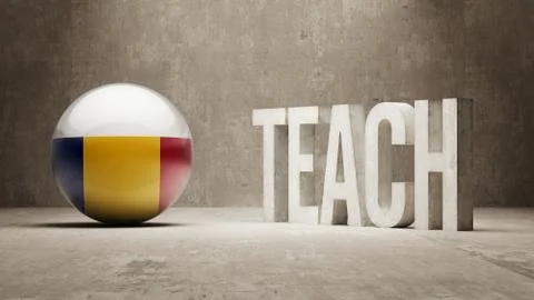 Romania. Teach Concept. Stock Illustration