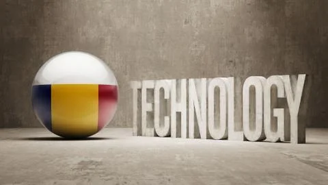 Romania. Technology Concept. 스톡 일러스트