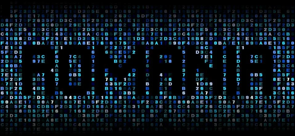 Romania text on hex code illustration Stock Illustration