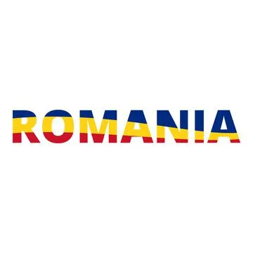 Romania text icon cartoon vector. Romanian map 스톡 일러스트