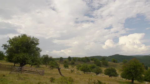 Romania timelapse over a field 03 Stock Footage 151250283