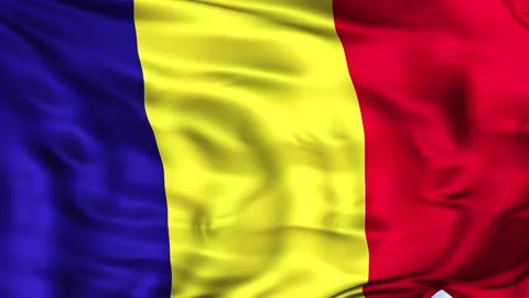 Romania Waving Flag Background Stock Footage 204132057