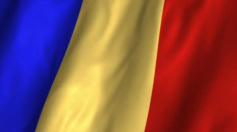 Romania Waving Flag Video stock 12358202