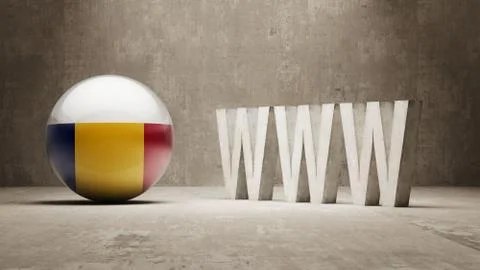 Romania. WWW Concept. Stock Illustration