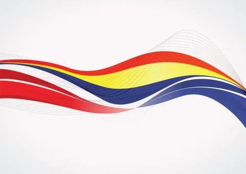 Romanian abstract flag background Stock Illustration