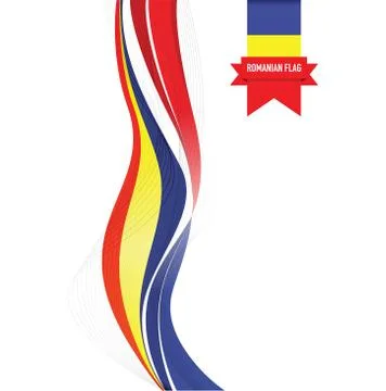Romanian abstract flag background Stock Illustration