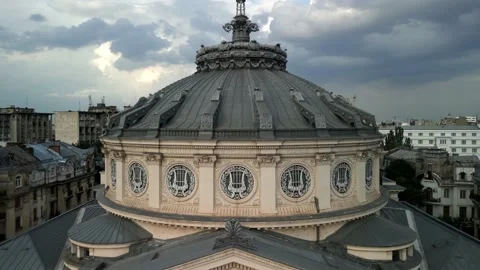 Romanian Athenaeum in Bucharest Stock Footage 217762231