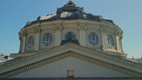 Romanian Athenaeum in Bucharest Stock Footage 217763129