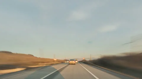 Romanian busy road time lapse centered HD 스톡 동영상 33991653