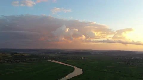 Romanian countryside drone view. Stock Footage 136901860
